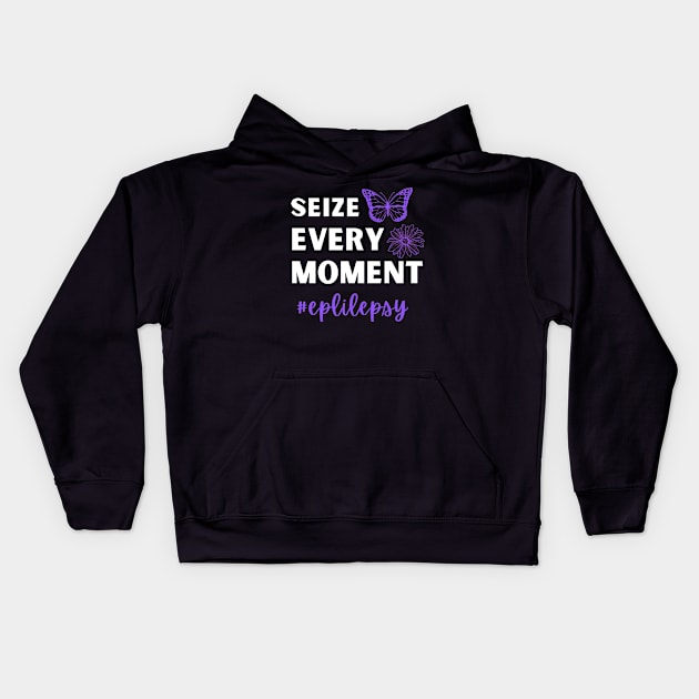 Epilepsy Awareness Month Seizure October November 17th Cancer Survivor Purple Ribbon Cancer Support Hope Love Mental Health Depression Anxiety Inspirational Motivational Gift Idea Kids Hoodie by EpsilonEridani